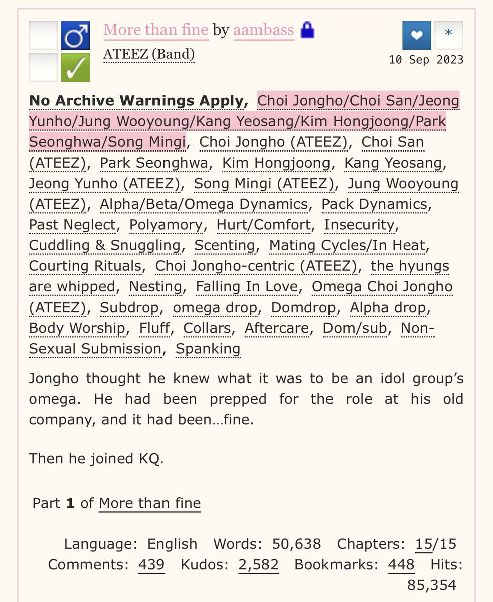 ruoyemings's tweet photo. Day 1 of daily 8tz fic recs 🐻
As a certified #ribo you know I gotta start w a jh fic
More than fine by aambass
1. Jh centered
2. P0lyteez
3. SFW
4. Fluff
https://t.co/Bz7Hlb16GH https://t.co/4277C6G2m5