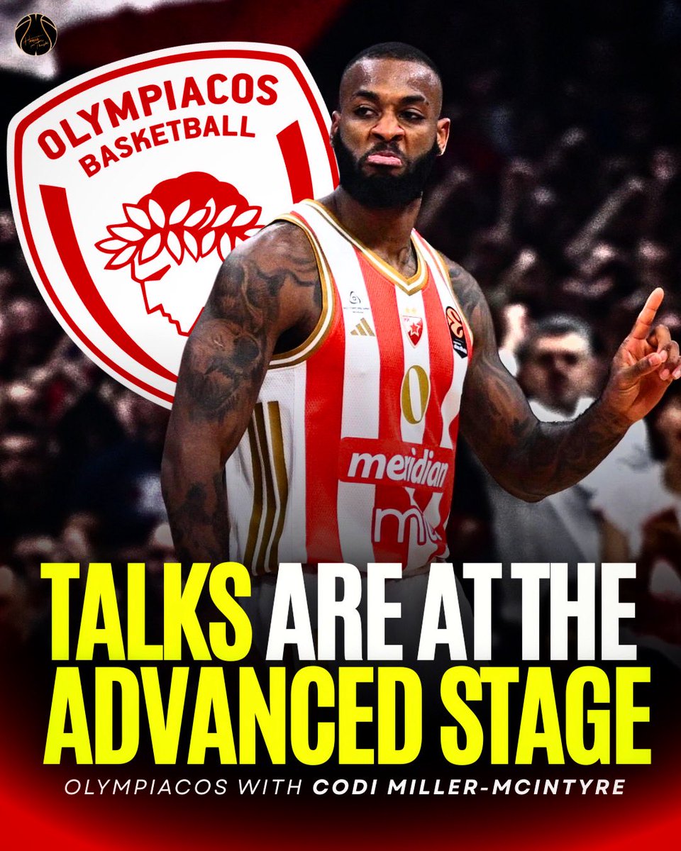 hoopsfthoughtgr's tweet photo. Olympiacos is maintaining open communication with Codi Miller-McIntyre, and their interest is significant👀

Via: @IONIKOS1972 | @velejuckie (KingBet)

First told: @backdoor_pod 

#olympiacosbc #euroleague #mcintyre #paobc #kkcz https://t.co/9mtYz7I7ha