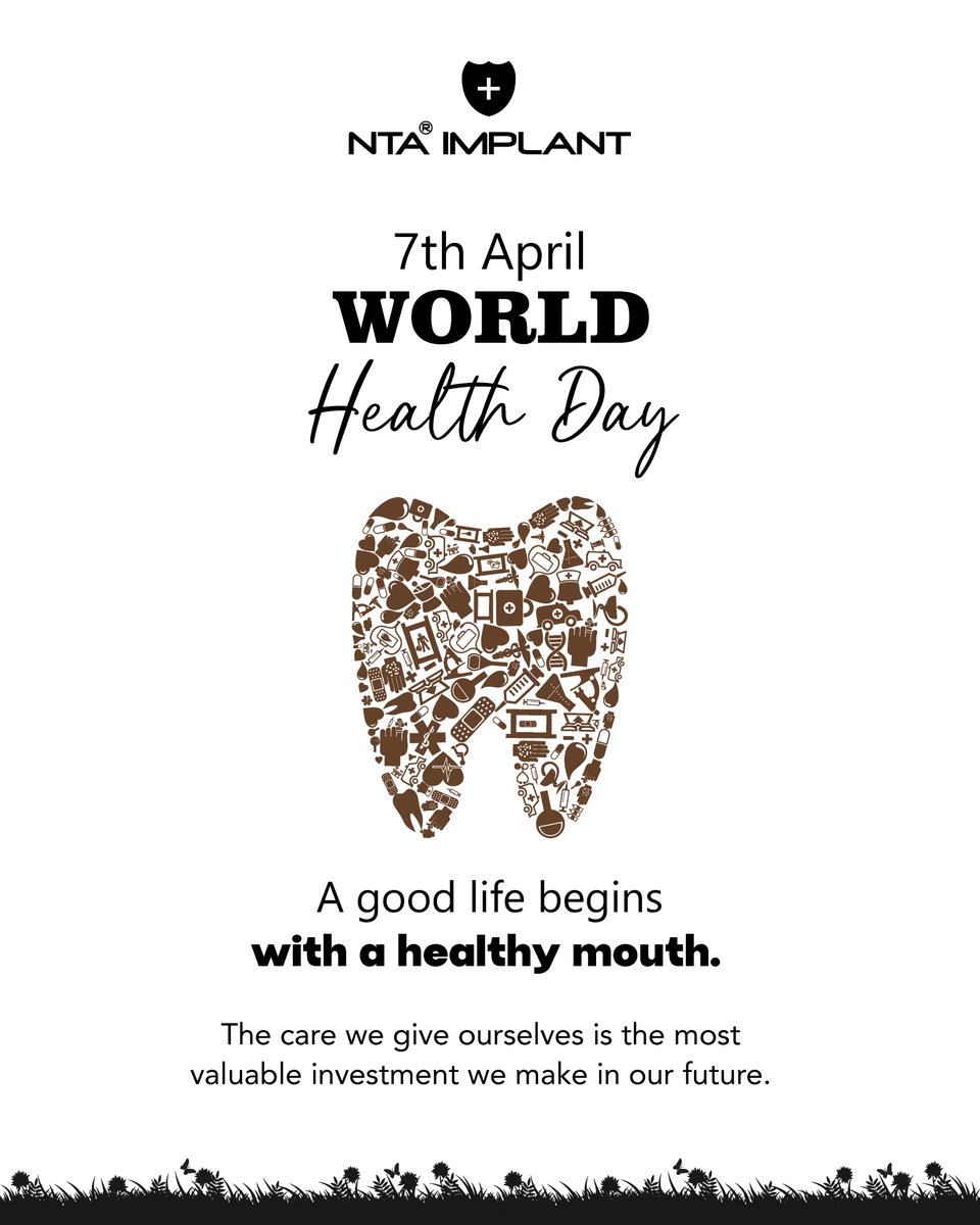 ntaimplant's tweet photo. A small habit can make a big difference.
With daily oral care, you can feel better and strengthen your overall health.
Take action, don’t postpone your care, and secure your future!

#ntaimplant #worldhealthday #oralhealth https://t.co/aeZB85qPjs