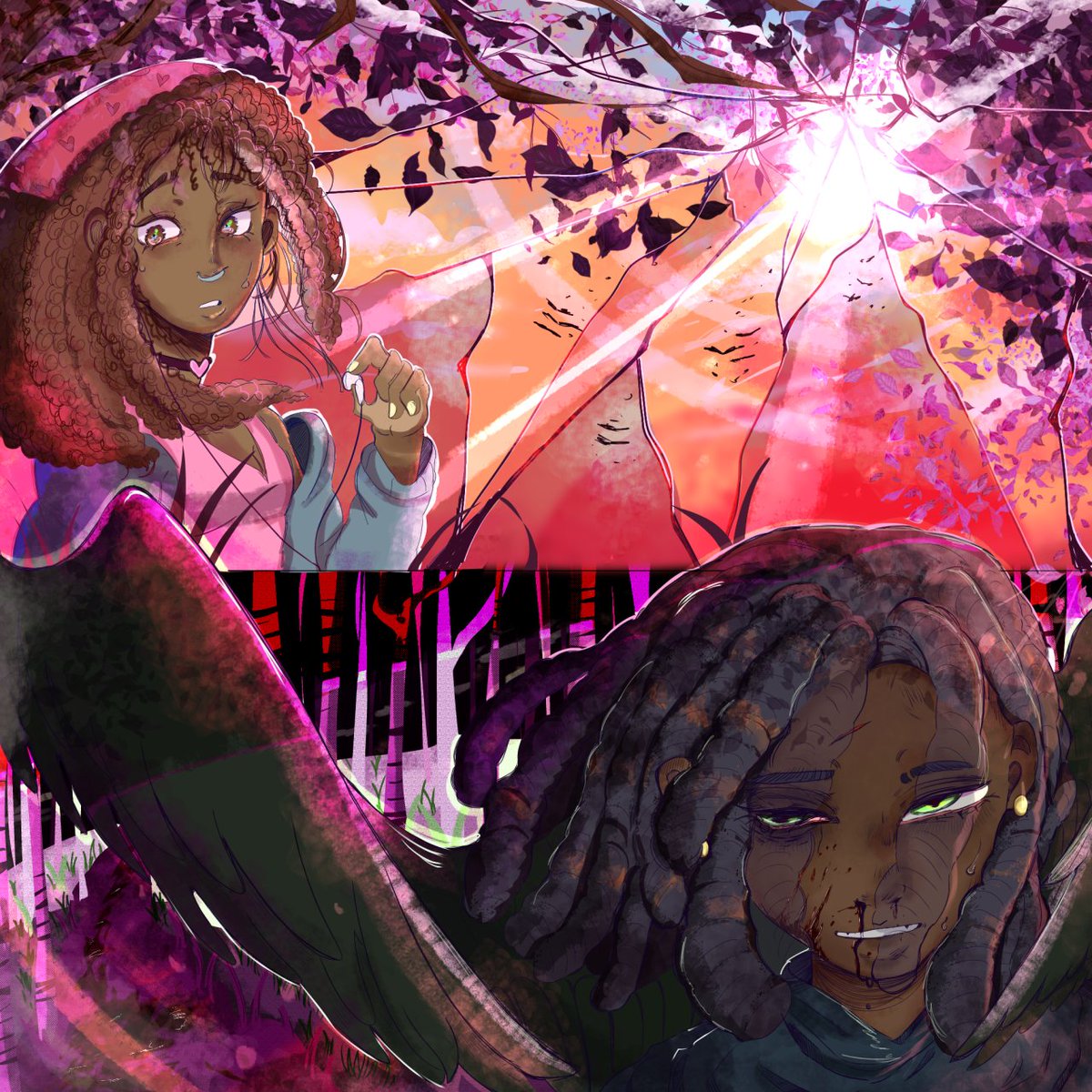 Suplosh's tweet photo. "You knew it would shatter."

#art #ocart #yuri https://t.co/jhoe9CwjJf