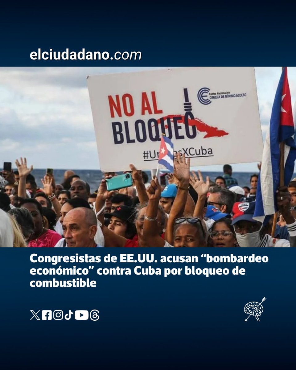 El_Ciudadano's tweet image. Los congresistas recordaron que "Estados Unidos impidió que entrara una sola gota de petróleo Cuba más de tres meses" y denunciaron que dicha medida constituye un "castigo colectivo cruel"

Leer aquí🔗elciudadano.com/latinoamerica/…

#mundo #cuba