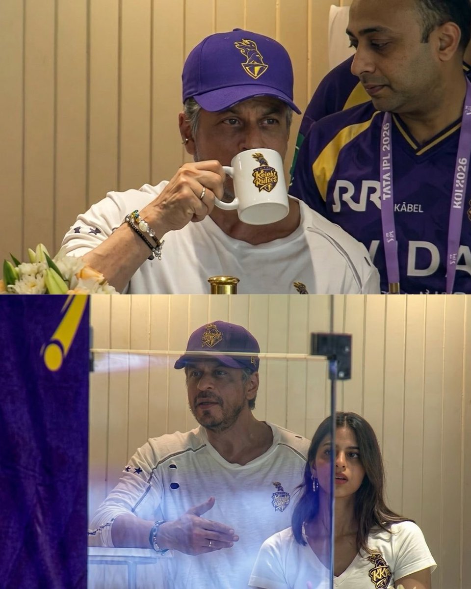 #ShahRukhKhan and #SuhanaKhan at Eden Gardens for #KKRvPBKS.😍
