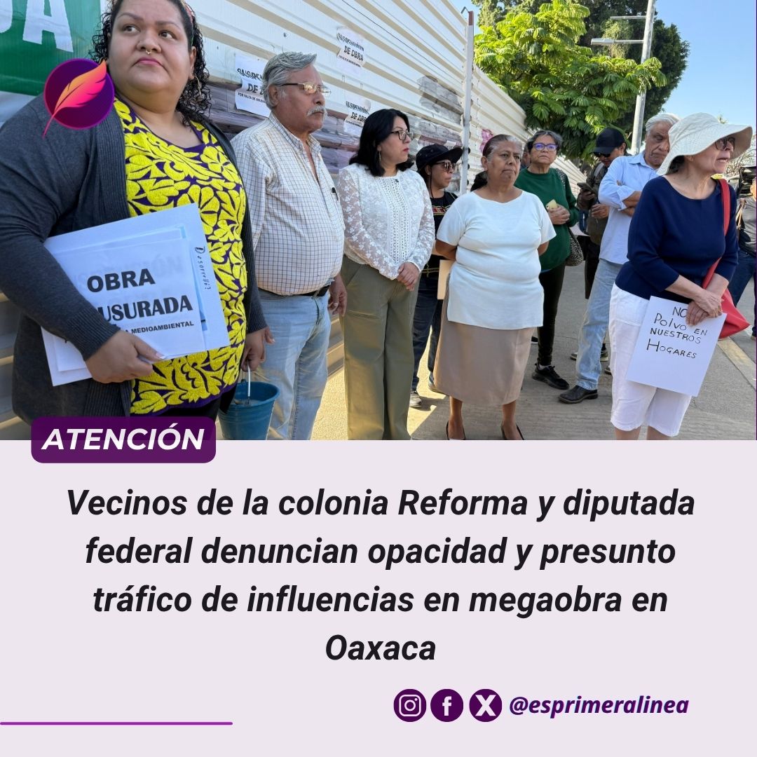 esprimeramx's tweet photo. #Oaxaca 🏗️|| Vecinos de la colonia Reforma y la diputada federal Araceli Cruz denuncian opacidad, falta de permisos y presunto tráfico de influencias en la construcción de un complejo comercial en el predio del ex hotel Misión de los Ángeles. Exigen transparencia a autoridades estatales y federales ante impacto ambiental y despojo de áreas públicas.  
Lee más 👉https://t.co/rjblXykgwN

@CongresoOaxaca_ @Mx_Diputados @HonestidadOax @GobOax @MAracely_Cruz