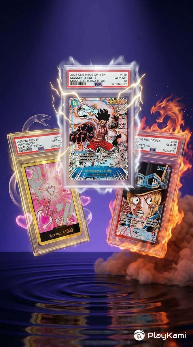 PlayKami's One Piece Top Pulls – March 2026

March kept the momentum rolling on the Grand Line. 🏴‍☠️🔥 From huge-value chases to absurd ROI hits, One Piece packs on PlayKami kept delivering serious treasure:

1️⃣ Monkey D. Luffy OP11 A Fist of Divine Speed #118 Manga Alternate Art