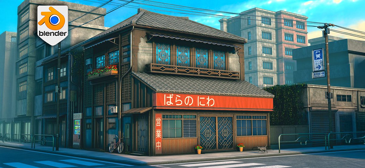 ThreeDTudor's tweet photo. NOW live on Udemy!🏯
Stylized Japanese Environments in Blender takes you through one full Japanese street scene from blockout to final render.

$9.99 until 11/04:
https://t.co/xAxEWWQIfy

#Blender #3DTudor #Blender3D #BlenderArtist #3DArt #EnvironmentArt #GameArt #Udemy #cgart https://t.co/3Bkh02zr6K