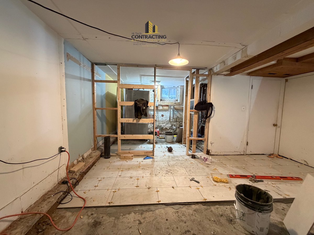 htcrcorp's tweet photo. 🚧 Cellar Renovation Completed – Bay Ridge, Brooklyn

Hi Tech Contracting & Restoration Corp successfully completed a full-scale cellar upgrade, transforming an outdated basement into a clean, functional, and code-compliant space.

🔨 Scope of Work:

✔️ Full demolition of existing outdated floor tiles and deteriorated sheetrock
✔️ Installation of 680 sq ft ceramic tile flooring for durability and a clean, modern finish
✔️ Construction of new framing to create a defined room layout
✔️ Installation of new sheetrock in strict accordance with DOB-approved plans
✔️ Proper leveling, alignment, and finishing for a high-quality result

🏗 Project Outcome:

✔️ Clean, modernized, and functional cellar space
✔️ Structurally sound framing with efficient room division
✔️ Durable flooring system built for long-term performance
✔️ Work completed in compliance with NYC building standards

✅ Delivered with precision, discipline, and attention to detail
✅ Built for durability, usability, and long-term value

📍 Serving Brooklyn, Manhattan, Queens, Bronx & Staten Island

📞 718-510-6000
🌐 https://t.co/65L1XFVnhi

#HiTechContracting #htcrcorp  #BasementRenovation #CeramicTile #bayridgebrooklyn
