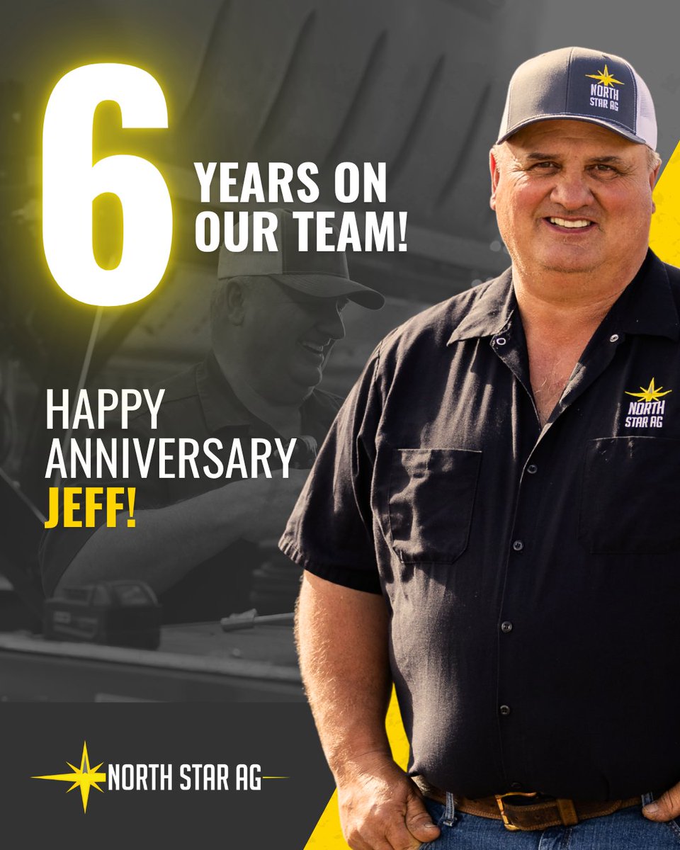 Six years of showing up, knowing his stuff, and making sure our customers leave with what they need. 🎉 Today we're celebrating Jeff, our Parts Specialist, on his 6 year anniversary with North Star Ag. We appreciate Jeff!