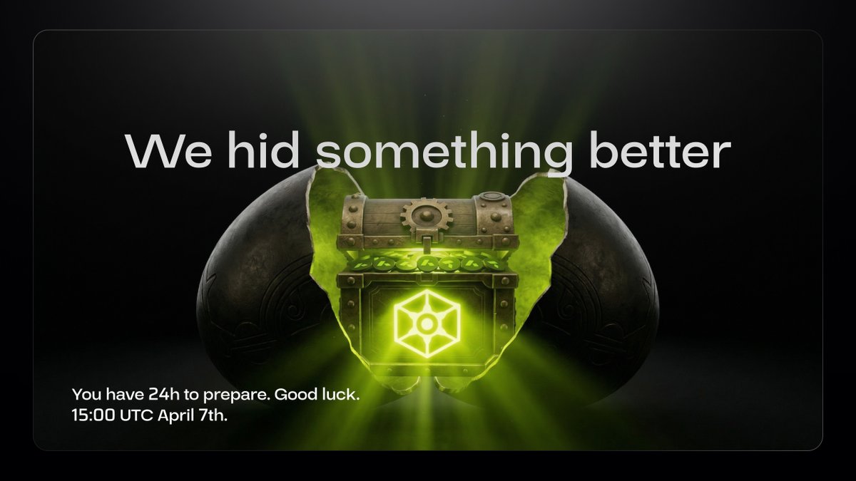 Acurast's tweet photo. Everyone else is hunting eggs today.

We hid something better. 1,000 lootboxes drop tomorrow at 15:00 UTC.
Last time they were gone in 43 seconds.

Haven't collected your MIST yet? Don't wait. Get ready.

https://t.co/FzTIsClWbg https://t.co/JWYLKKpGLH