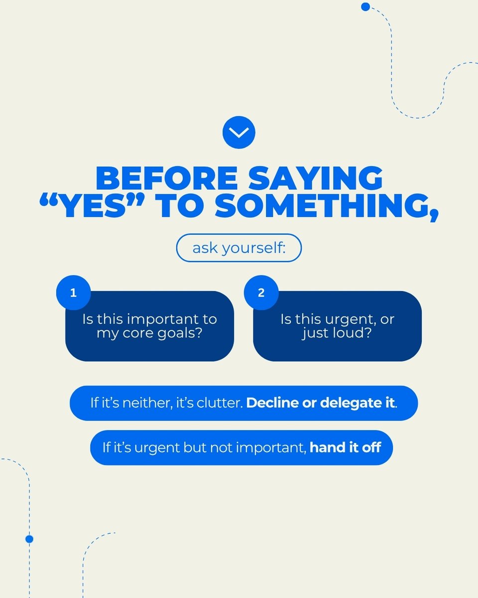 Course creators: not every request deserves your “yes.”
Before jumping into one more Slack message or podcast invite, pause.
Ask:
→ Is it aligned with your core content goals?
→ Is it truly urgent—or just noisy?
A tiny pause = massive time savings.
#CourseCreator