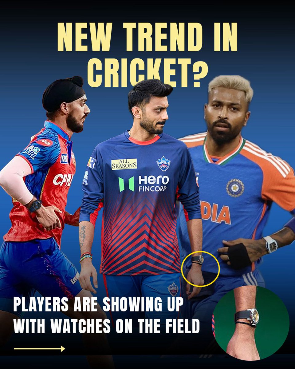 vijaymirror's tweet photo. Watch the Talk
Luxury watches are the fashion with Indian players these days. They are an unexpected yet visible trend across India’s cricket circuit, with top players increasingly sporting high-end timepieces on and off the field #LatestTrends #StyleStatements https://t.co/6CnYz1CEKo