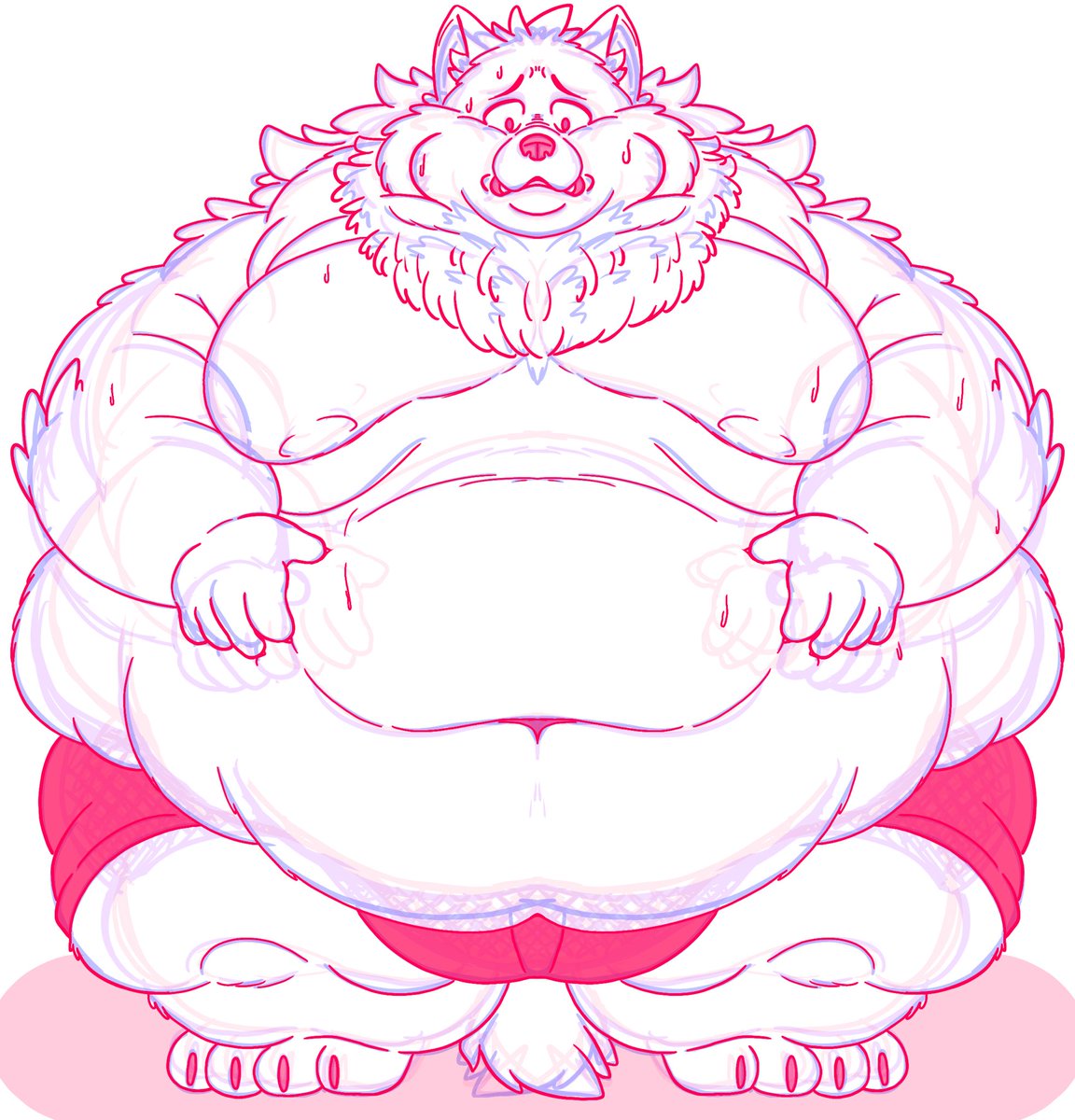 線画はこんな感じでいいかな。
(8割ぐらい対称定規使ってる)
これでYCHでよその子描く企画やったら描いてほしい人いるかな...🤔？