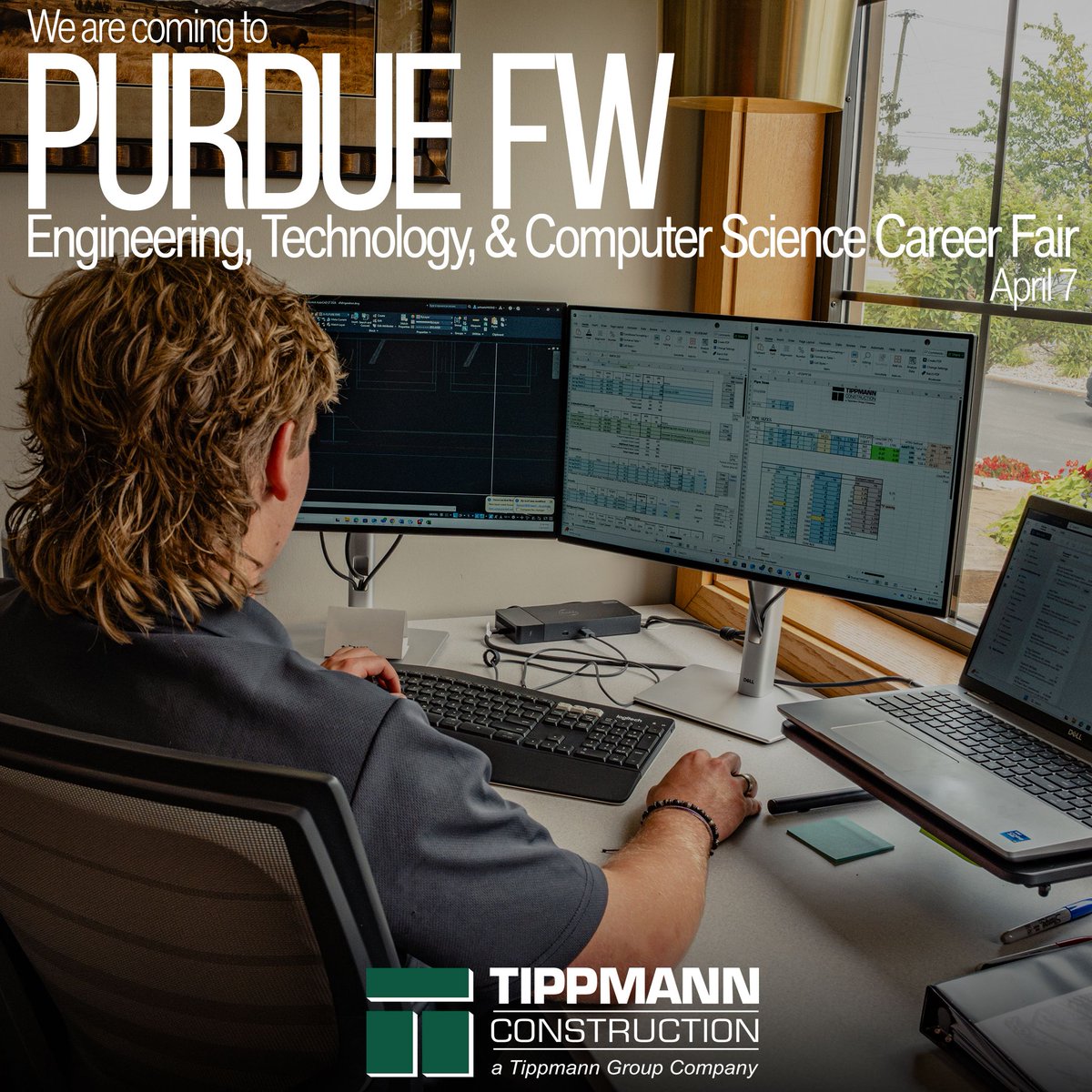 TippmannGroup's tweet image. Students at @purduefw - we'll see you tomorrow!

We're hiring for full-time positions and immersive internships. Say hello, and let's talk about your future 👋 😄 

#construction #constructionmanagement #projectmanagement #projectdesign #internships