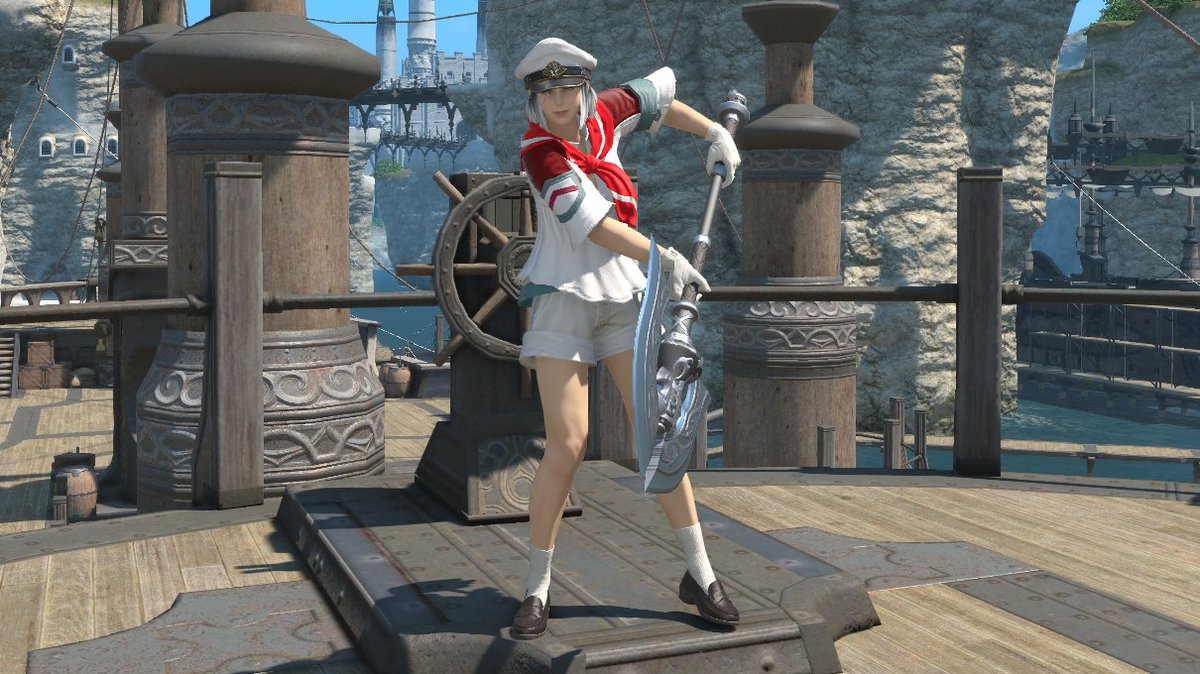 GiniroryuWithH's tweet photo. It's been a while, but the next one was a glamour I wanted to improve with newer stuff and I had to wait for the right time to retake the screenshots: The Captain herself, Minamitsu Murasa! #murasa #ffxiv #ffxivcosplay #東方Project #東Projectㅤㅤ https://t.co/gLguAa428F