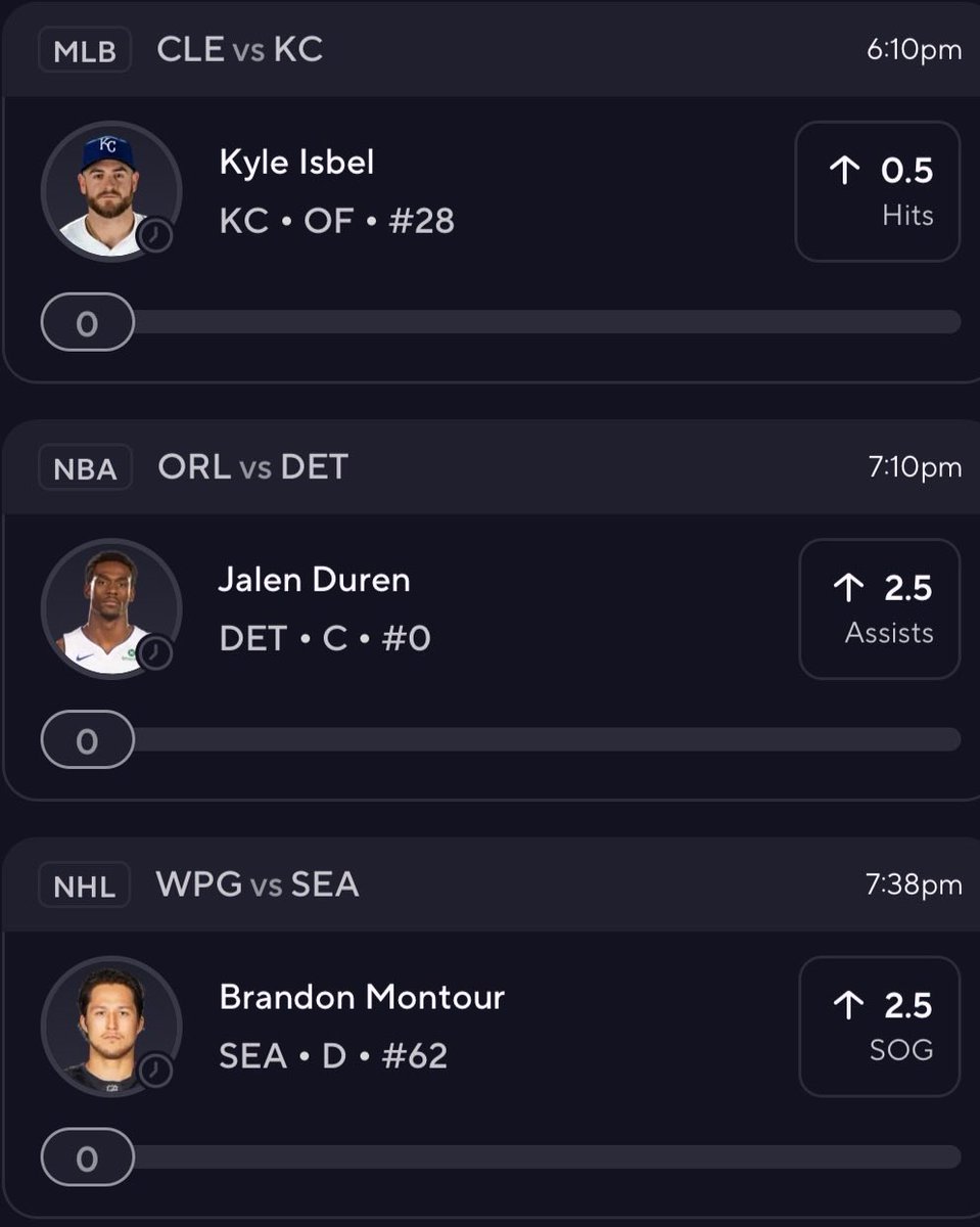 GaUtPicks's tweet photo. 🚨 MULTI-SPORT HEATER LOADING 🚨

We’re tapping into ALL leagues tonight 😤👇

⚾ Kyle Isbel OVER 0.5 Hits
🏀 Jalen Duren OVER 2.5 Assists
🏒 Brandon Montour OVER 2.5 SOG

3 different leagues. 1 goal… CASH 💸

This is the type of slip that keeps the momentum rolling 📈
Simple. Clean. High value.

If you’ve been watching… now’s the time to LOCK IN 🔒

Let’s eat tonight 🍽️🔥

#MLB #NBA #NHL