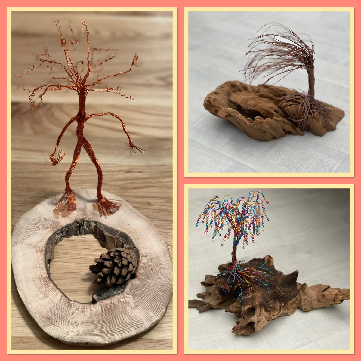 devereux1655's tweet image. Well the long weekend was fun while it lasted! All set for another busy week! Hope u guys all had fun in ur own way- 😘 more of my wire trees 🌳🌳 #craft #trees #wood