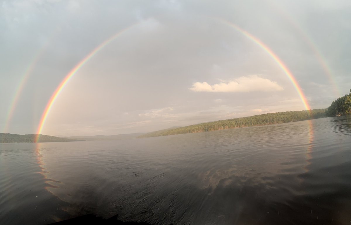 JohnCarzello's tweet image. A double #Rainbow is a message from #God: He will never flood the #Earth again after Noah’s Ark. ❤️