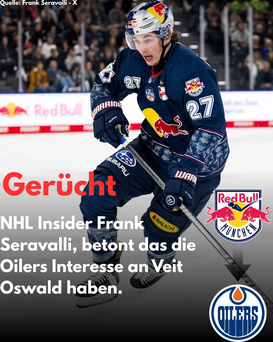 minga11wb's tweet photo. @eisblog_ und NHL Insider @frank_seravalli berichten, das Top Clubs aus der NHL Interesse am 21 Jährigen Veit Oswald haben. 
Die Edmonton Oilers seien wohl der “bessere” Favorit! https://t.co/qE2EqiFmlX