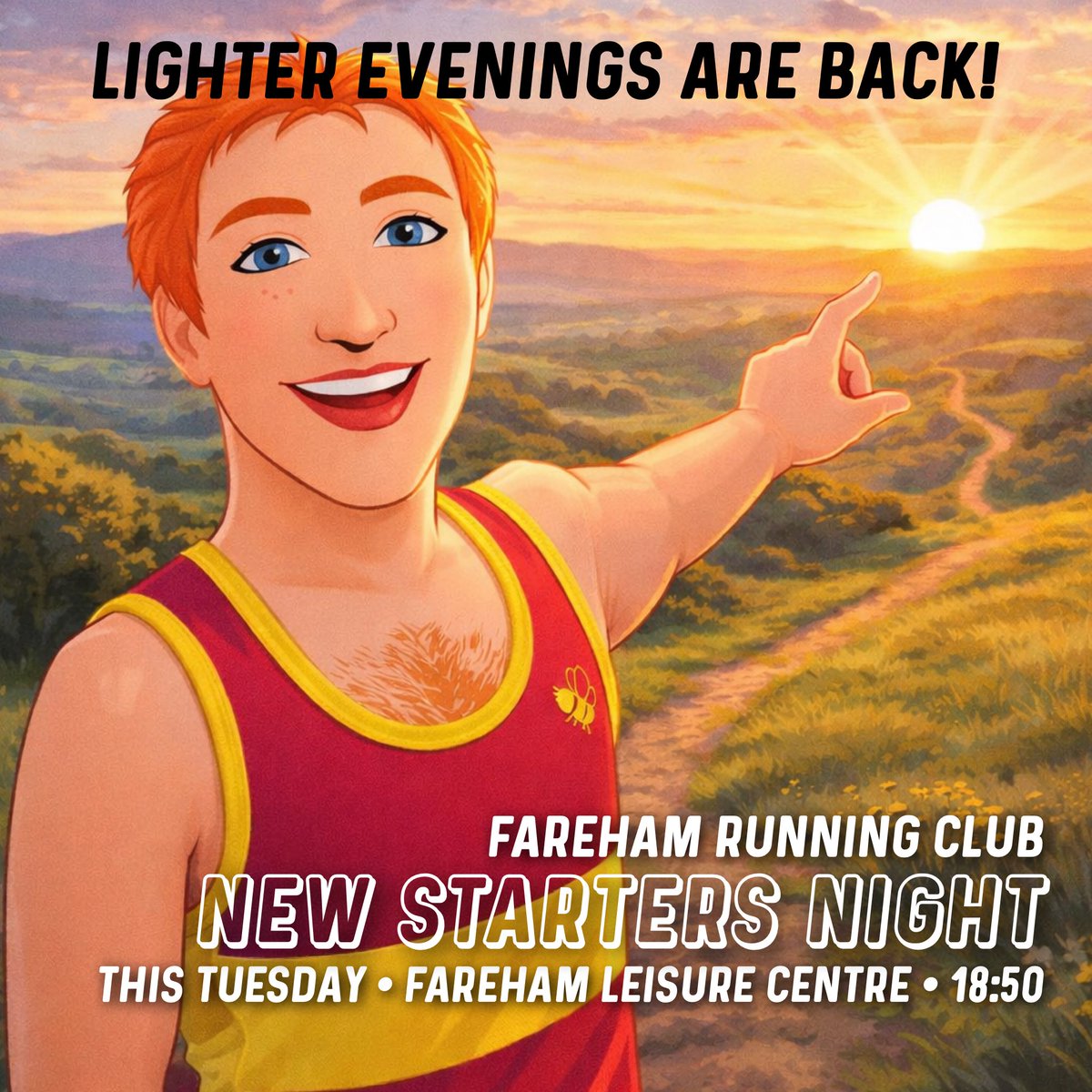 farehamrunning's tweet photo. The clocks have finally changed and the evenings are light again! 🤩 So come and join us this Tuesday for our New Starters Night 🏃🏼‍♀️🏃🏻‍♂️ https://t.co/9kFGOFJ56v