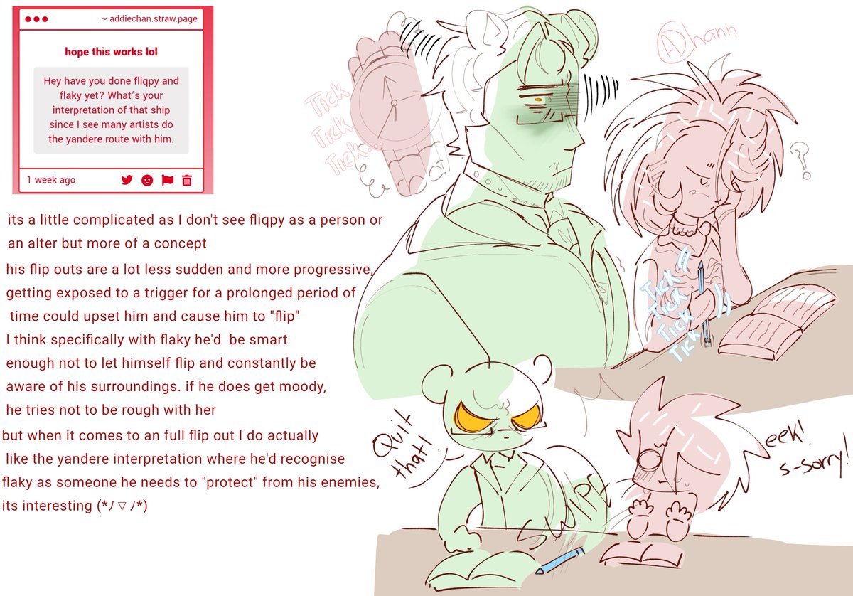Addie_chann's tweet image. i had more to explain but I didn't want to add too much to all this word-vomit 💔💔

#htf #happytreefriends #flippyxflaky