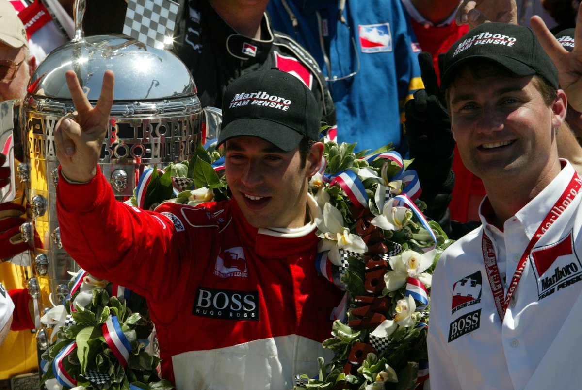 IMS's tweet image. .@h3lio teaches us how to count to four🥛

#Indy500 | #IsItMayYet?
