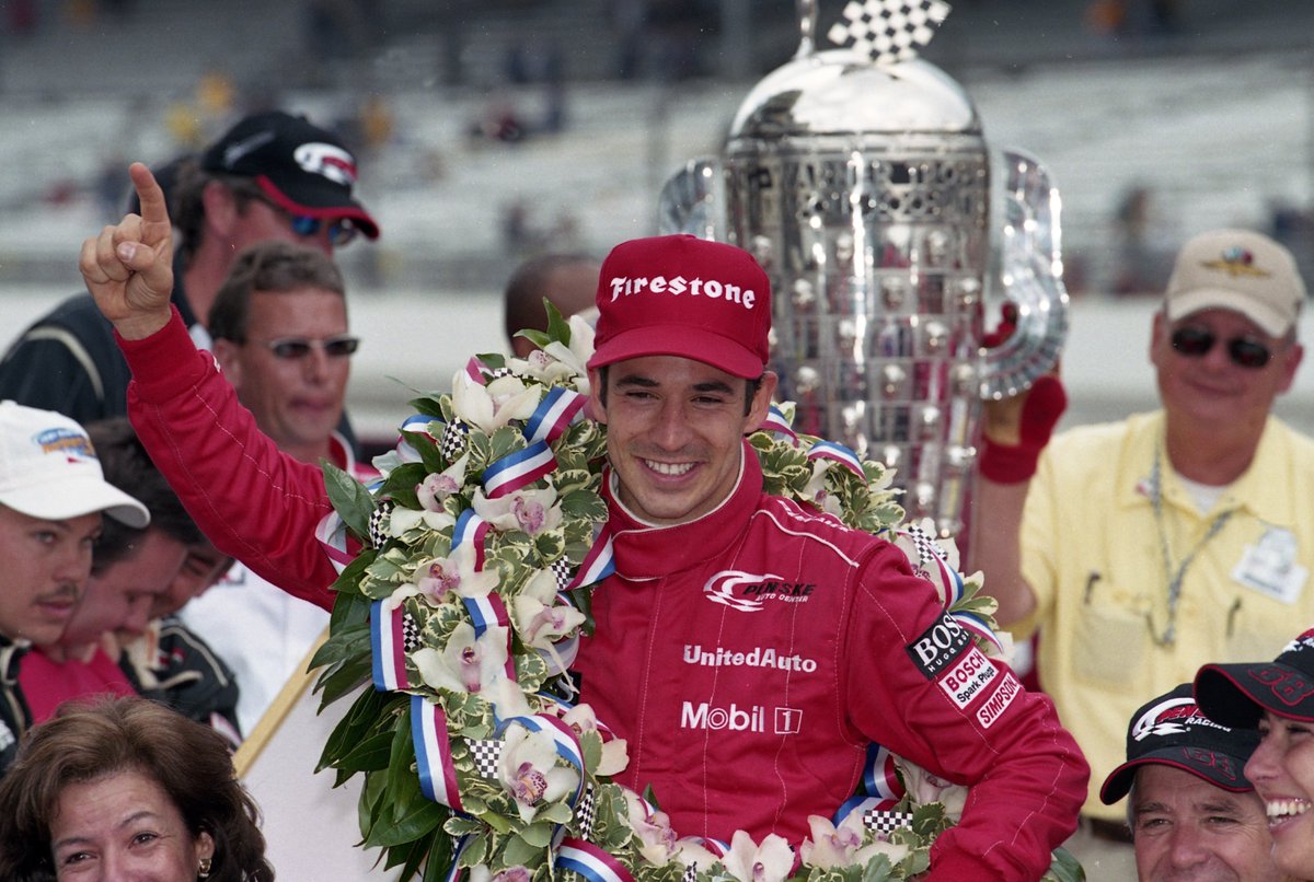 IMS's tweet image. .@h3lio teaches us how to count to four🥛

#Indy500 | #IsItMayYet?