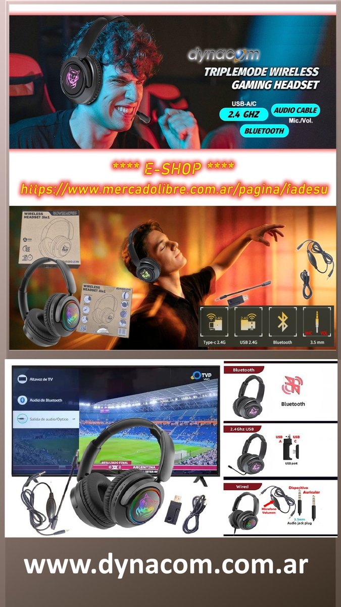 dyna2dan's tweet photo. ESHOP DYNACOM envio incluido y factura A o B Consultas [info@dynacom.com.ar]  https://t.co/9HGzqoMhNM   CONSULTA PRECIO  PARA LOCALES Todo para tu diversion Divertite a lo grande!! #mercadolibre #dynacom #ps4argentina #ps5argentina #celular #android #Xbox https://t.co/GNyhnBSQme