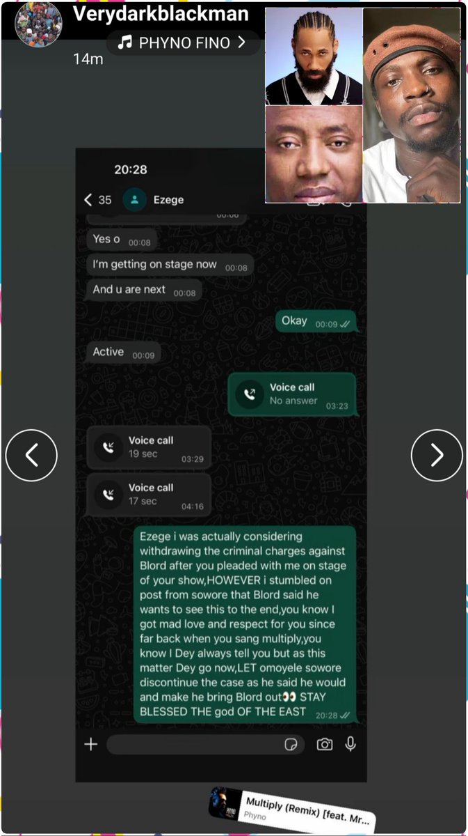 vickoly1's tweet photo. VDM said he had already told Phyno he was ready to drop the case. But after seeing Omoyele Sowore say BLord wants it to go to the end, he changed his mind.
Now he says the case should continue. 👀
#VDM #BLord #Sowore #Phyno #४६वर्षेसेवेची_४६वर्षेभाजपाची
#BarçaBadalonaWomen https://t.co/MI7MyjKinz