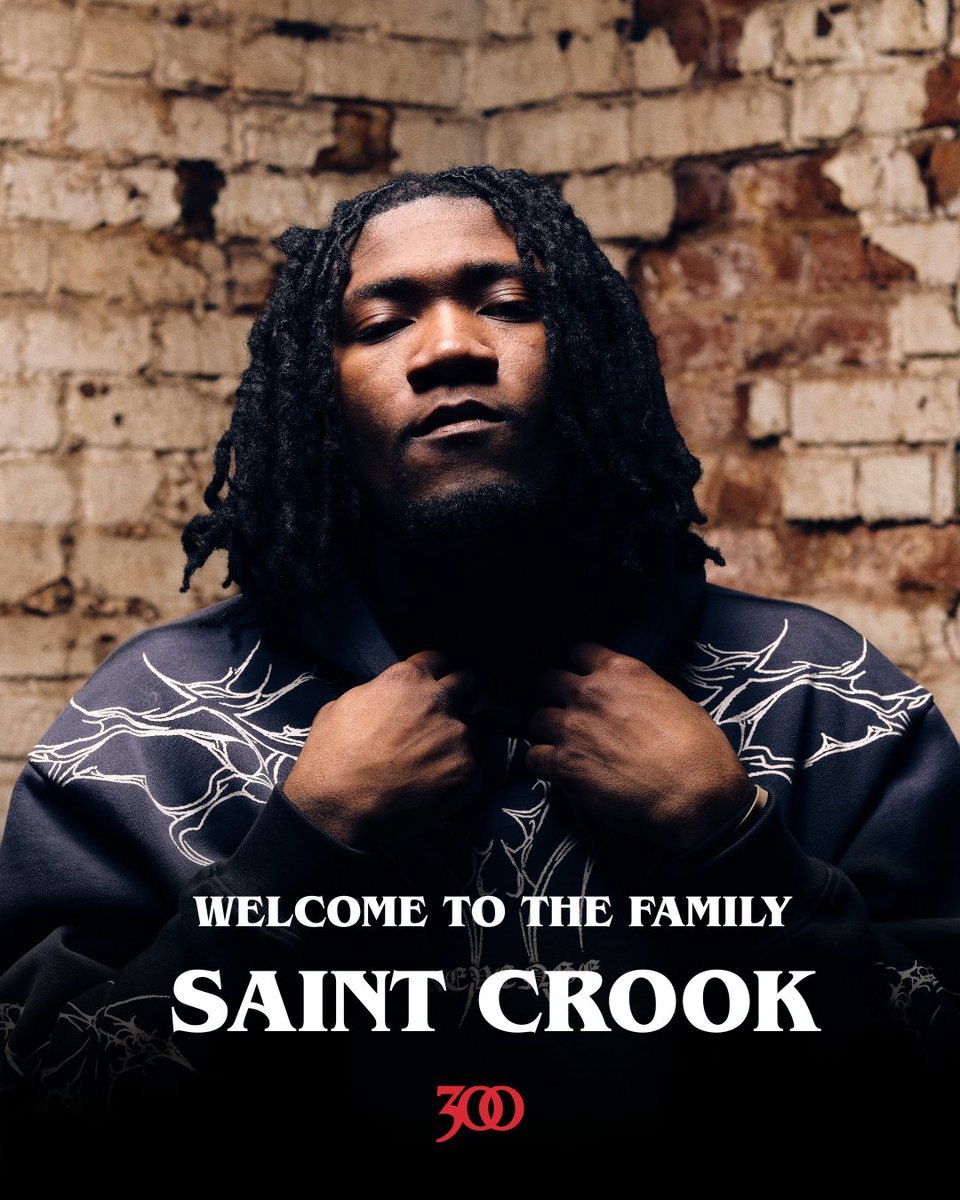 300's tweet photo. Welcome to the 300 family, @saintcrook1!  Check out his new single "DND" out everywhere THIS THURSDAY, 4/9 🔥 https://t.co/ouM6ukSizk