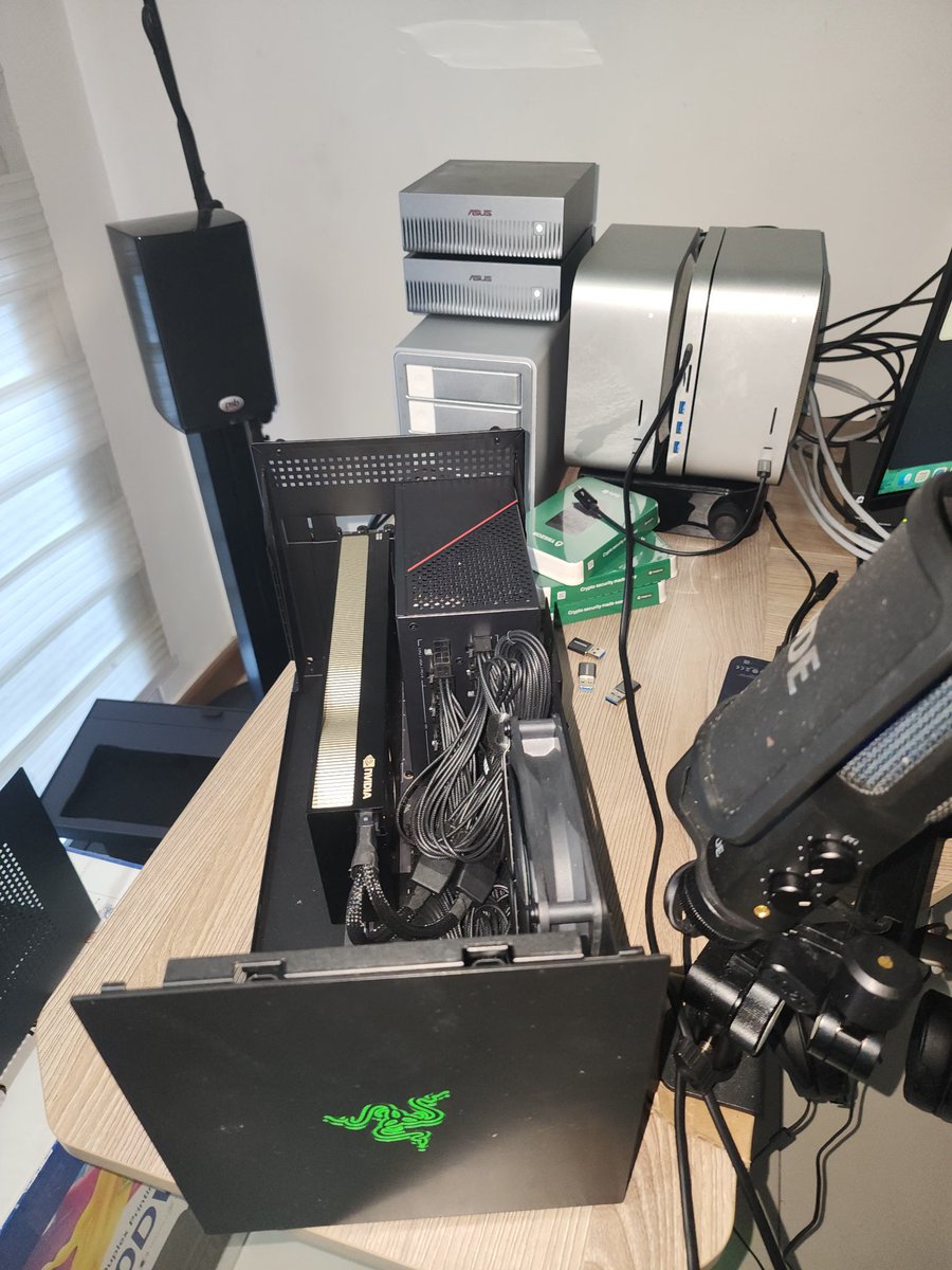 <a href="/digitalix/">Alex Ziskind</a> I opted for a razer core x v2 eGPU and I am getting awesome results with tinygrad and turbo quant.  In the middle of coding a TQ bridge to link it with my cluster.