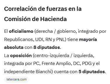 IlharrebordeM's tweet photo. 🚨Cuchufleta de kast solo será vista por la comisión de hacienda de la Cámara, esto es muy grave !! 
La comisión tiene 8 de derecha oficialista y solo 5 de oposición !! 
De la oposición hay 3 del PDG y un independiente ! 

Esto es un tongo !! 
#AlertaMaxima #KastDestruiráChile https://t.co/ilTc5KMXhz