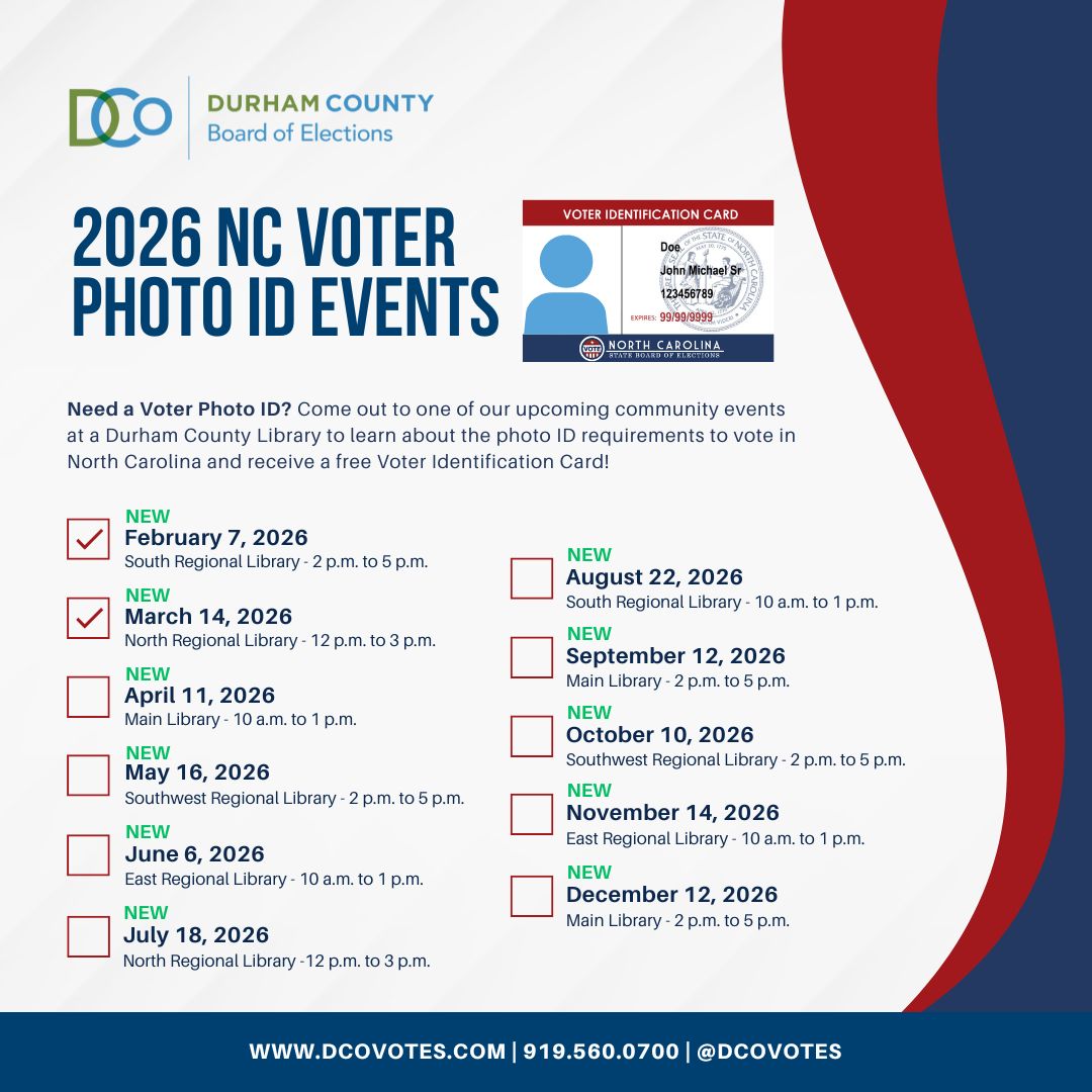 Durham County Board of Elections tweet media