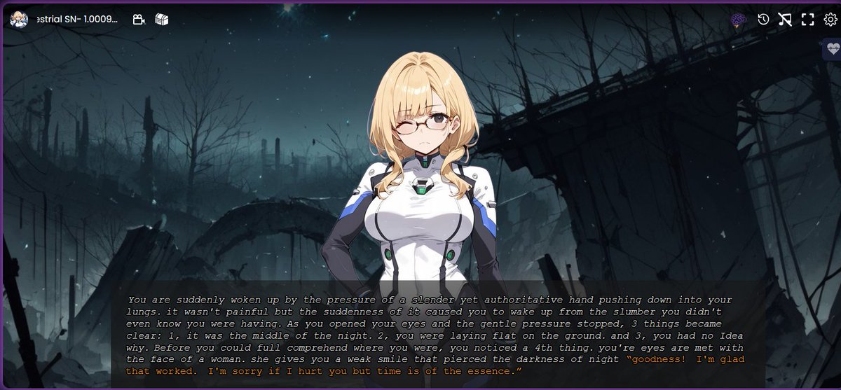 mikugg_official's tweet photo. Enjoy our novel where your stranded on an alien world working with a scientist to explore and survive, 'Stranded terrestrial SN- 1.0009...' https://t.co/M15Uxg0NaJ #mikugg #AI #AIart #Visual_Novel #Novel #Interactive https://t.co/tnOdq2w7KK