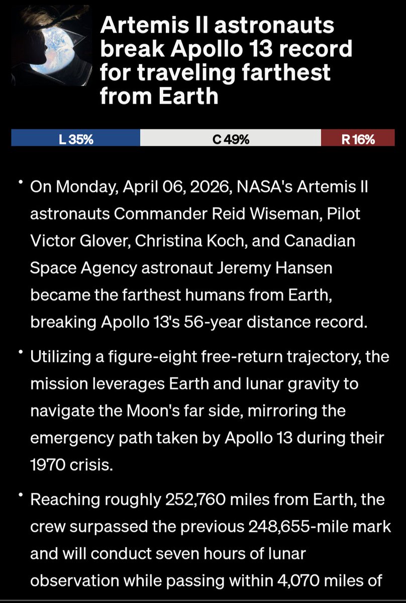 To the moon!
Artemis II breaks record!🏆🌙