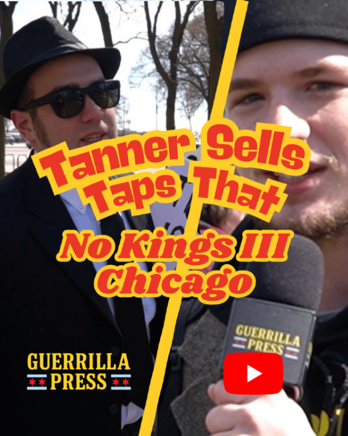 GuerrillaPress_'s tweet image. Tanner Sells Taps That: No Kings III Chicago

Now available on the Guerrilla Press YouTube channel!

Watch and subscribe at: YouTube.com/@Guerrilla-Pre…

#NoKings #BlueWave #AbolishICE #Chicago #Politics