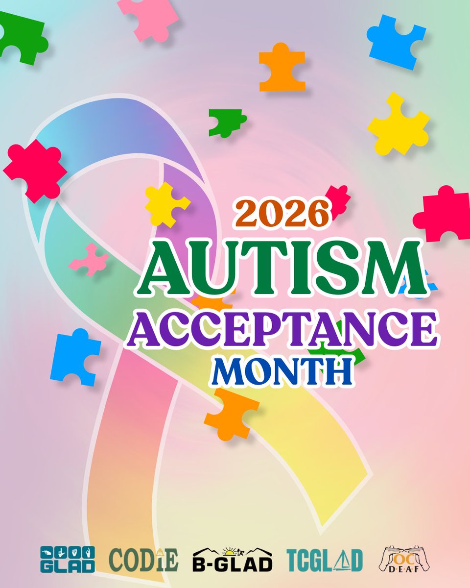 OCDEAF's tweet photo. 🌈 April is Autism Acceptance Month 💙🧩 Join us in celebrating and uplifting the voices, experiences, and strengths of the autistic community. https://t.co/qZTWFMbVdJ https://t.co/OBaWdreiU2