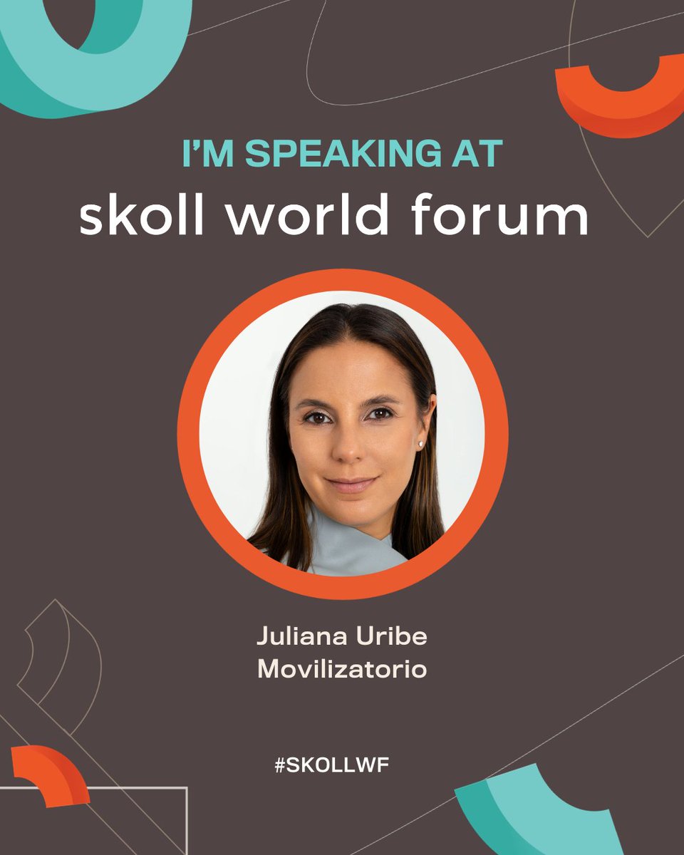 Movilizatorio's tweet image. Our CEO and founder, @julianauribe, will be speaking at the Skoll World Forum (April 21–24, Oxford). She will join social entrepreneurs and changemakers driving lasting systems change.

We are honored that she is part of this global space.
@SkollFoundation #SkollWF