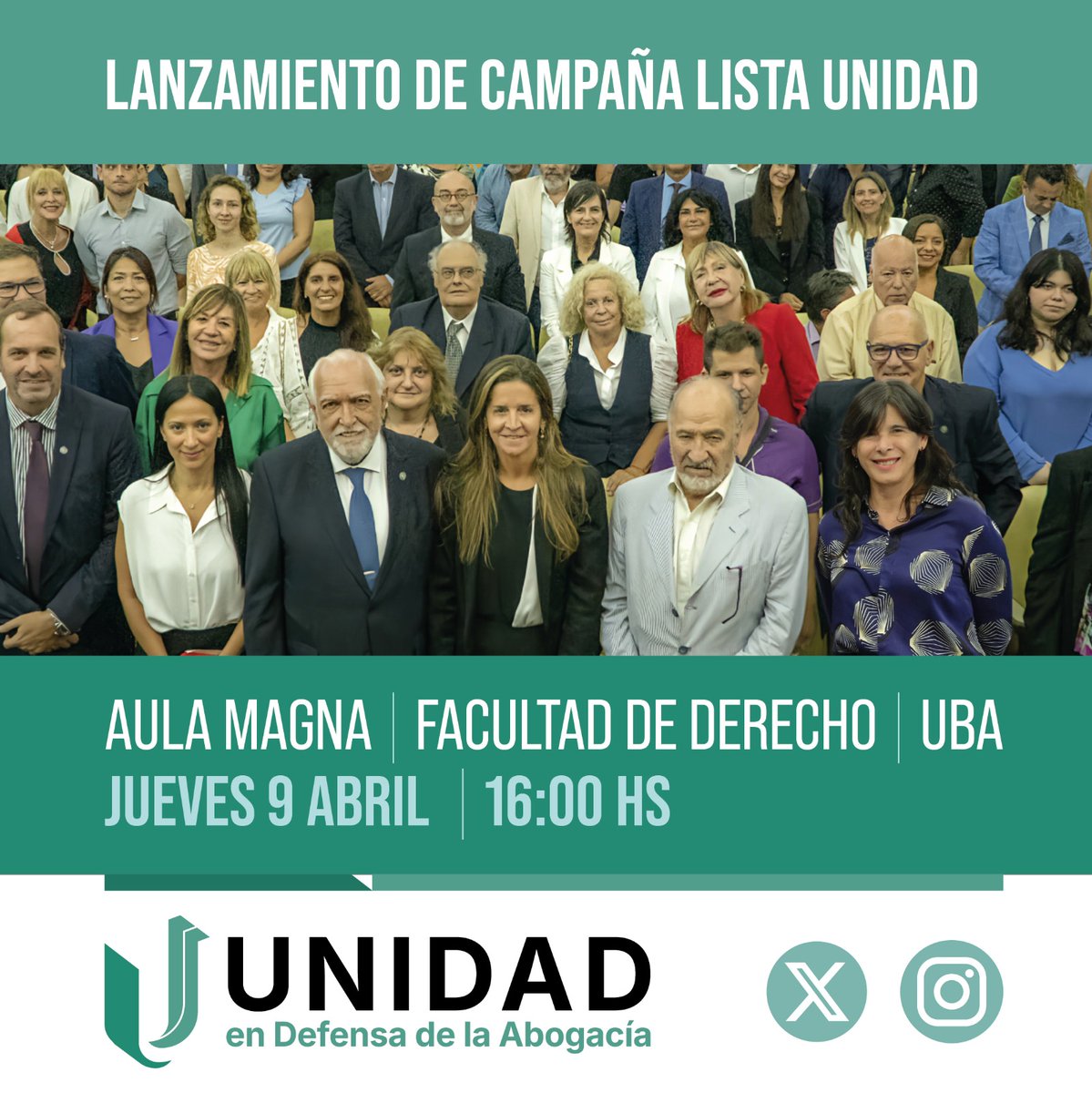 Lanzamiento de campaña #Lista67 
🗓 9 de abril 2026
⏰️ 16h
📍Facultad de Derecho UBA   
La abogacía se defiende con gestión y liderazgo real y no con excusas 
Sigamos con Ricardo Gil Lavedra,
Sigamos con <a href="/garciaalej/">Alejandra Garcia</a> Presidente 
Sigamos con #UNIDAD
#Elecciones2026 #CPACF