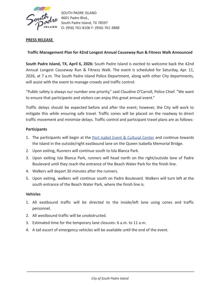 City of South Padre Island tweet media