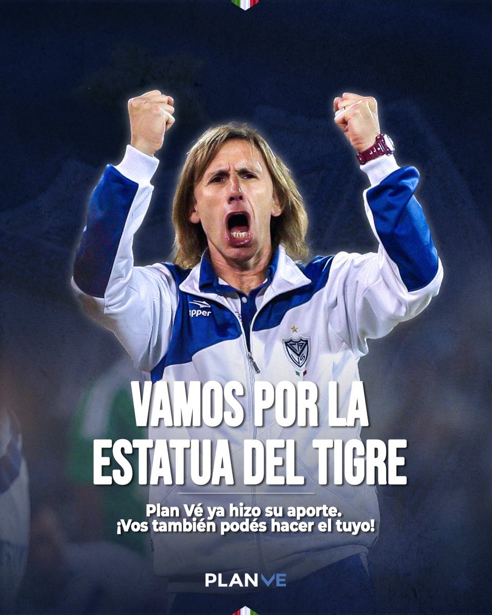 ¡Ya realizamos nuestro aporte para la construcción de la estatua del Tigre! 🐯

Estamos muy contentos de acompañar el reconocimiento de <a href="/VelezSCH/">Vélez SCH</a> a uno de nuestros máximos ídolos 💙

¡Invitamos a los socios y socias a dejar su aporte para hacer realidad este homenaje a Gareca! 🙌🏼