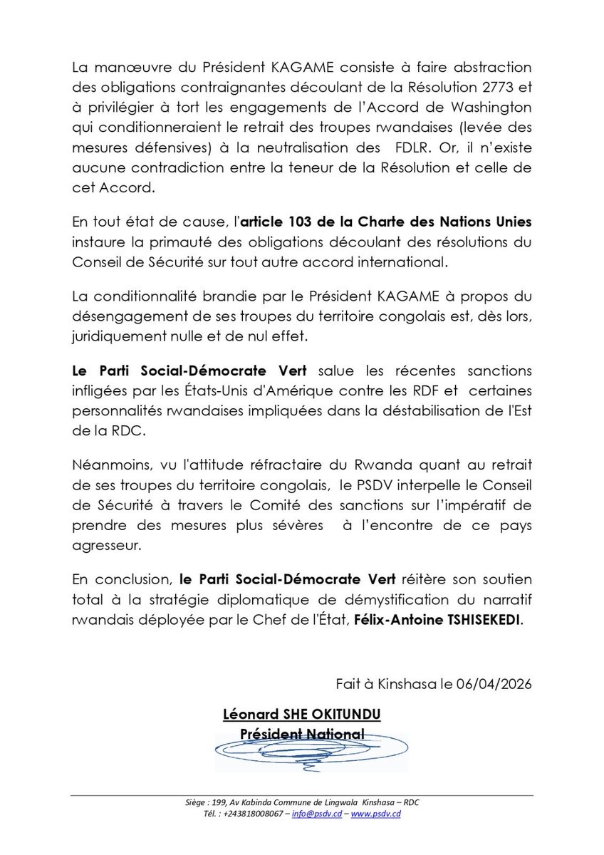 Léonard She Okitundu tweet media