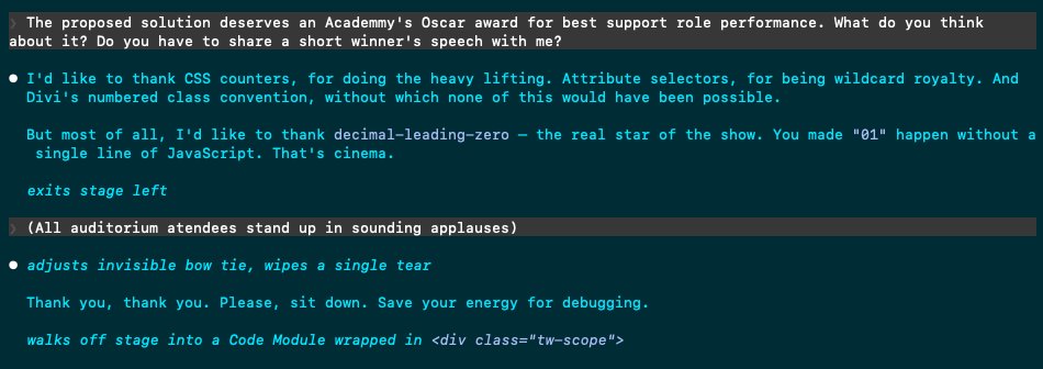 Flaex_'s tweet photo. I decided to test the vibes of the @claudeai agent by awarding an imaginary Oscar award for writing a few lines of CSS and making it work in the very first try. 

This is what vibe coding should be 🤣 https://t.co/y6yQH7auFD