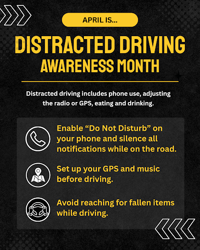 NorthReadingPD's tweet photo. April is Distracted Driving Awareness Month: The month of April is designated annually as National Distracted Driving Awareness Month.  According to the National Highway Traffic Safety Administration (NHTSA), in 2023, approximately 3,275 people… https://t.co/voJOw3fey0 https://t.co/UGBiu5rafw