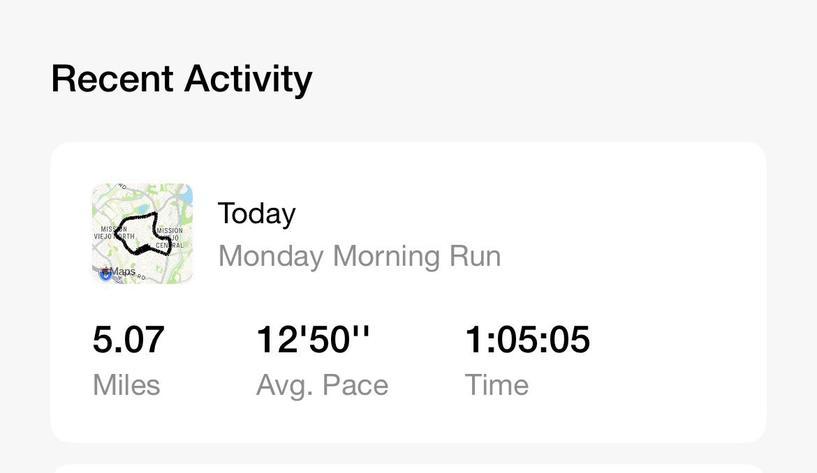 Monday Run Complete 
5.07 miles at an average pace of 12:50 per mile <a href="/ComicConFit/">Comic Con Fit</a> #cosplayfit