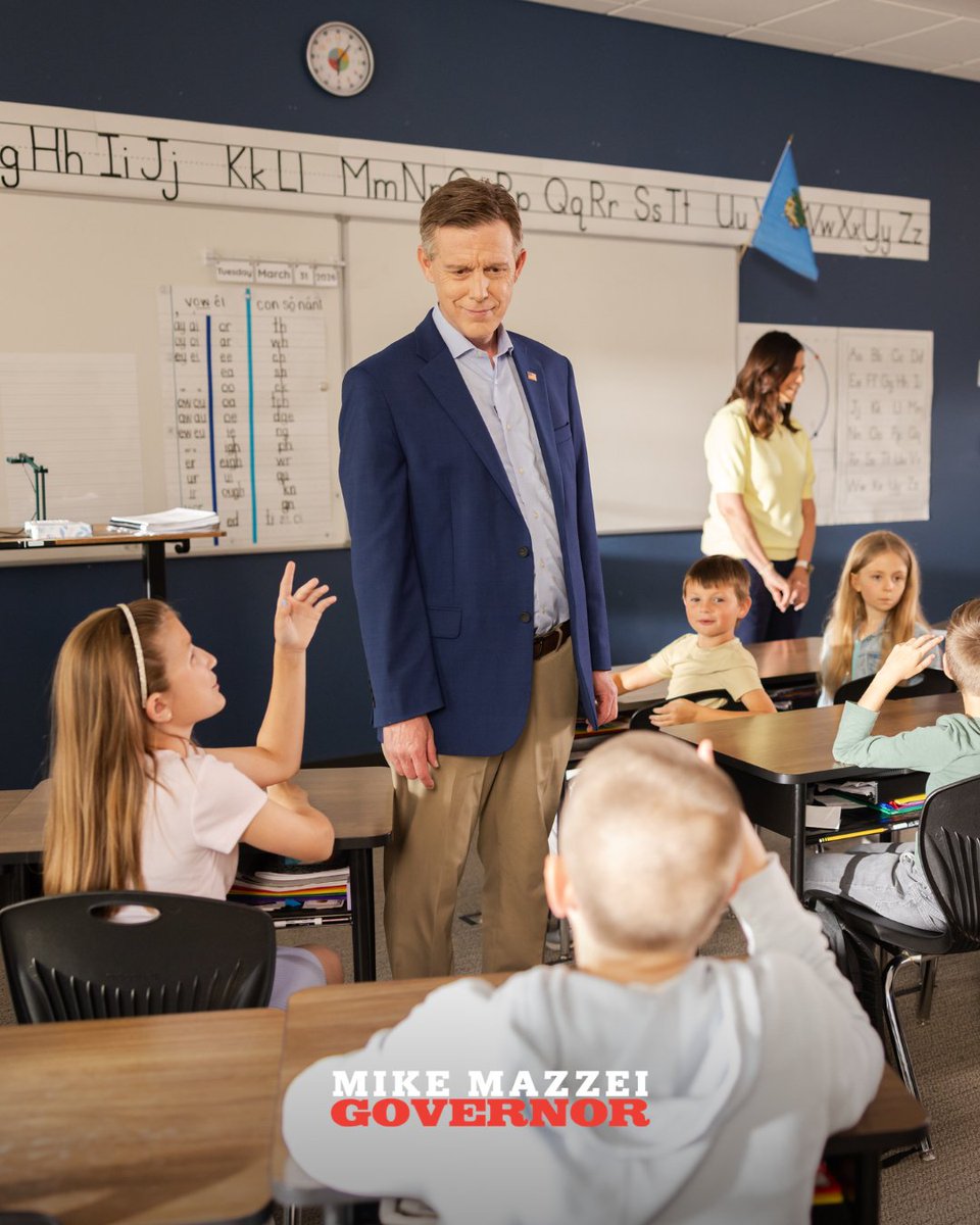 MazzeiMike's tweet photo. Tomorrow is School Board Election Day.

And most people don’t even know it’s happening.
That’s not by accident.

School board elections are scattered across random dates, low turnout, low visibility… and that’s how you end up with people pushing agendas that don’t reflect Oklahoma values.

We can fix this.

As Governor, I will:
• Move school board elections to align with presidential and statewide elections
• Require party affiliation so voters know exactly what candidates stand for
• Hold school boards accountable to the people they serve

And we’re not stopping there.

We’re going to raise reading scores by implementing the Mississippi model
We’re going to restore order and discipline in the classroom
And we’re going to support teachers who are trying to do the right thing

Oklahoma has unlimited potential.

But we’re not going to reach it if we let a broken system keep deciding the future of our kids.

It’s time to bring common sense back to education.
