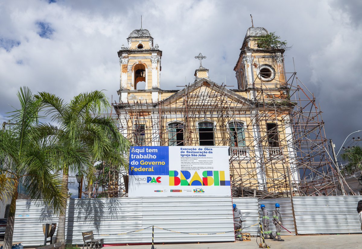 GovernoMA's tweet image. ⛪ Restauração da Igreja São João Batista iniciada! O #GovMA deu início às obras no Centro Histórico de São Luís, preservando o patrimônio cultural e valorizando a memória da cidade.

#GovernoMA #Cultura