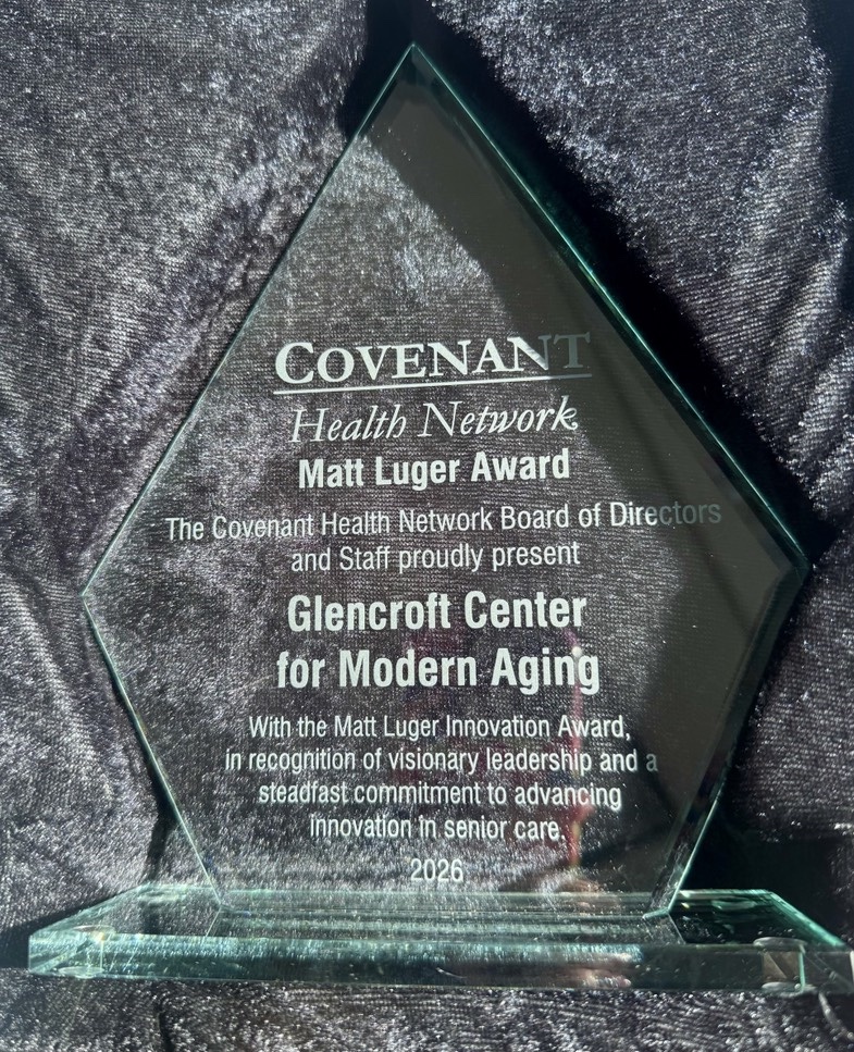 glencroftCFMA's tweet photo. Glencroft received the Matt Luger Innovation Award from Covenant Health Network.

Our Generations program connects children, young adults from foster care, and older adult mentors.

It’s more than care—it’s connection across generations. https://t.co/sUykMJnUdT