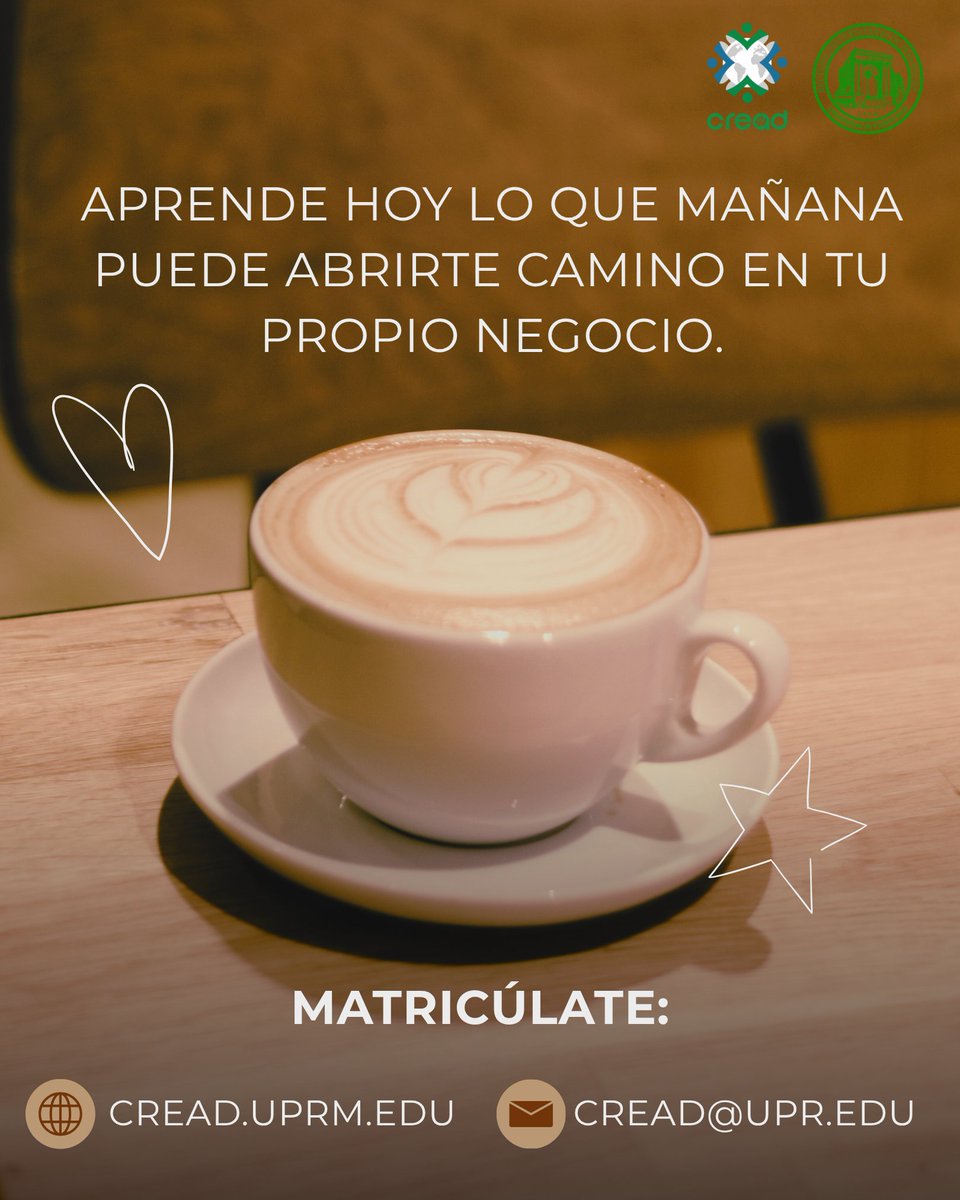 cread_uprm's tweet photo. Así se vivió nuestra Certificación como Barista, donde cada estudiante tuvo la oportunidad de aprender, practicar y desarrollar destrezas reales dentro del mundo del café.

https://t.co/wRN9eNt8XB

#moderado #AprendeconCREAD #UPR #UPRM #cursoenlínea #CREAD #Barista #Café #PR https://t.co/JAE12Fmbvz
