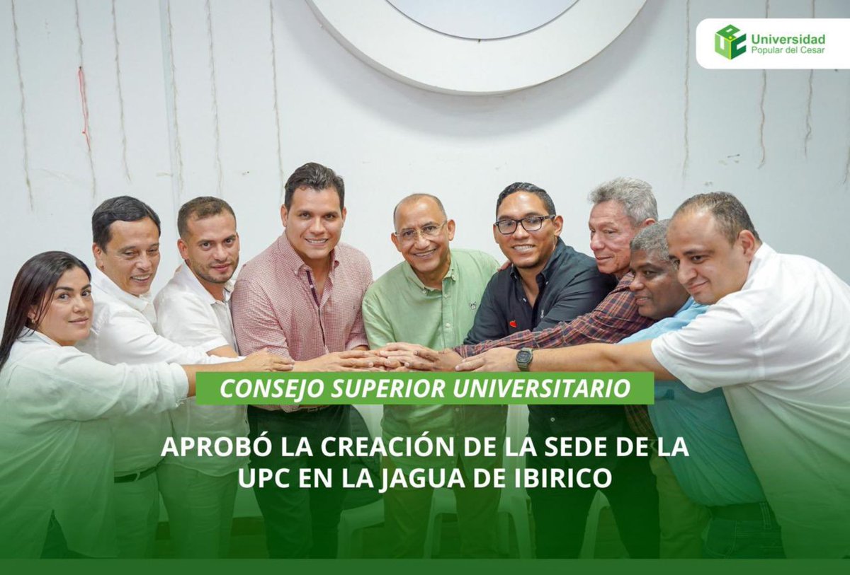 El Consejo Superior Universitario aprobó la creación de una nueva sede de la Universidad Popular del Cesar en La Jagua de Ibirico.

Este importante avance fortalece el acceso a la educación superior pública y genera nuevas oportunidades para los jóvenes del territorio.
