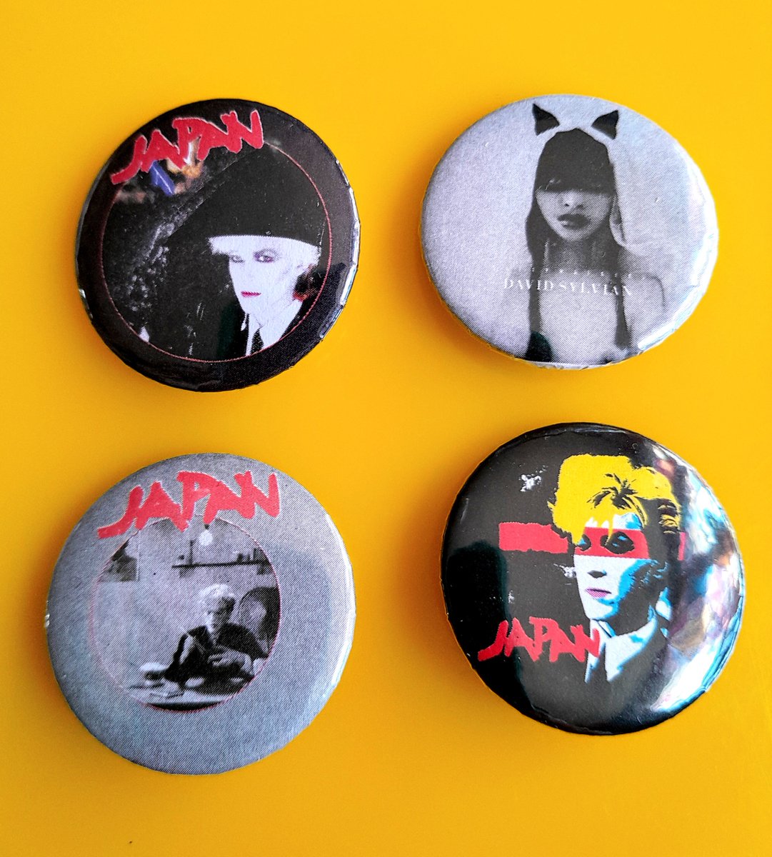 NaviOknehsok's tweet image. My 4 pins from Redbubble came 😀
#Japan ##DavidSylvian