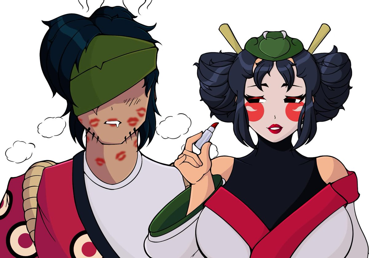 EternalWar4444's tweet photo. Inspirado en la ilustración de @/Reia_76,¡espero les guste!

#BrawlStars #Kenji #Kaze https://t.co/5qom0sofv0
